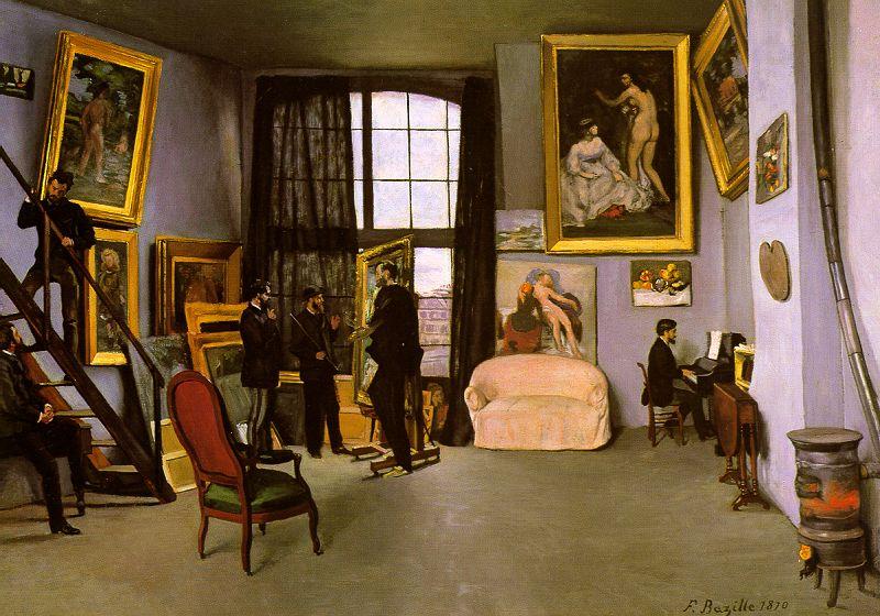 Frederic Bazille The Artist's Studio on the Rue de la Condamine